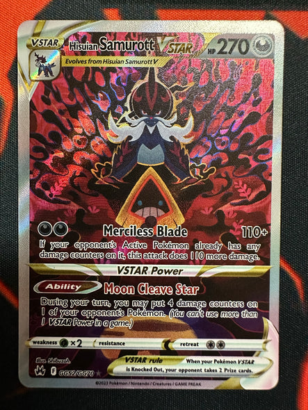 Pokemon Card Crown Zenith Galarian Gallery GG52/GG70 Hisuian Samurott VSTAR Ultra Rare *MINT*