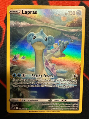 Pokemon Card Crown Zenith Galarian Gallery GG05/GG70 GG5/GG70 Lapras Holo Rare *MINT*