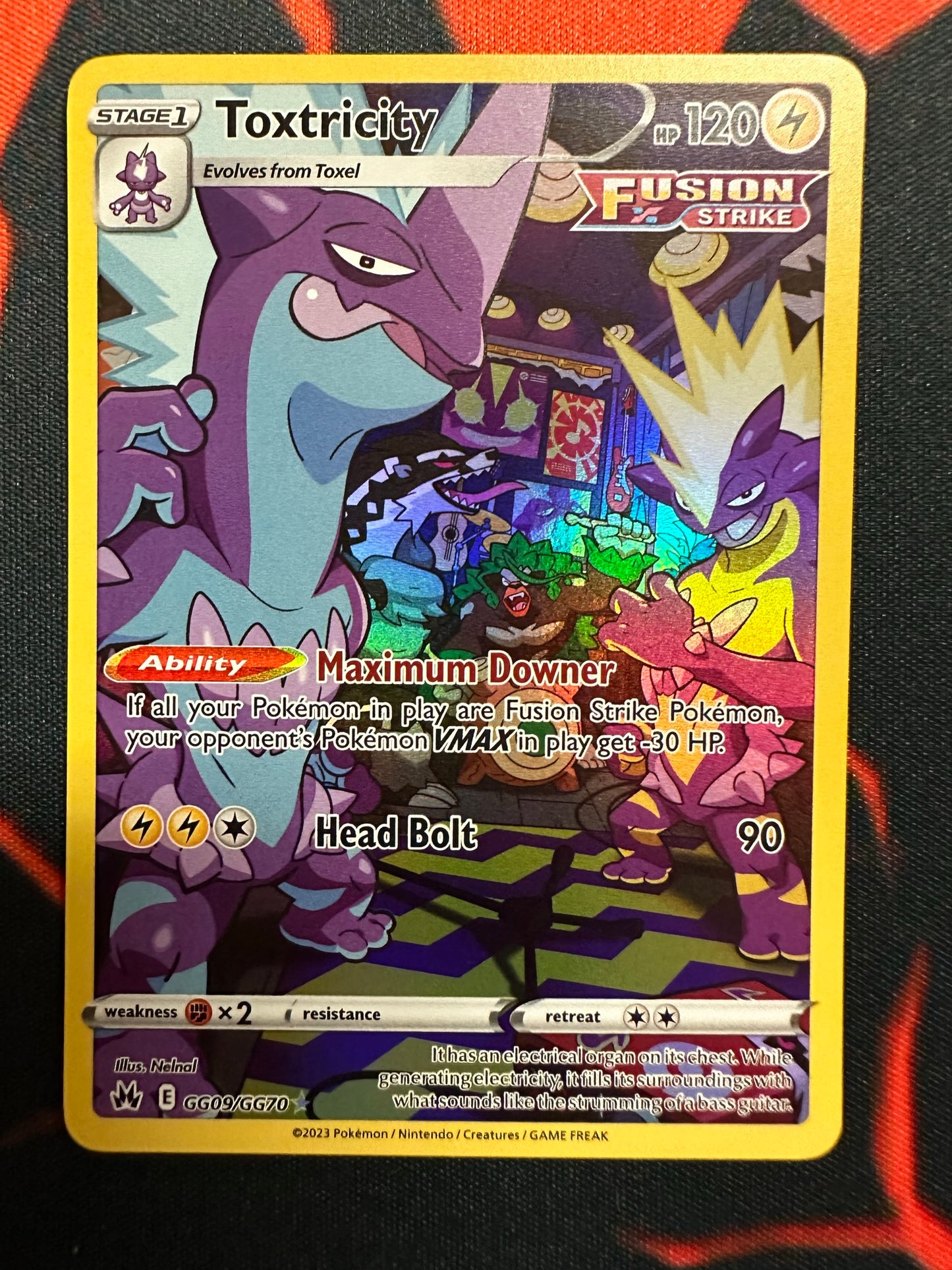 Pokemon Card Crown Zenith Galarian Gallery GG09/GG70 GG9/GG70 Toxtricity Holo Rare *MINT*