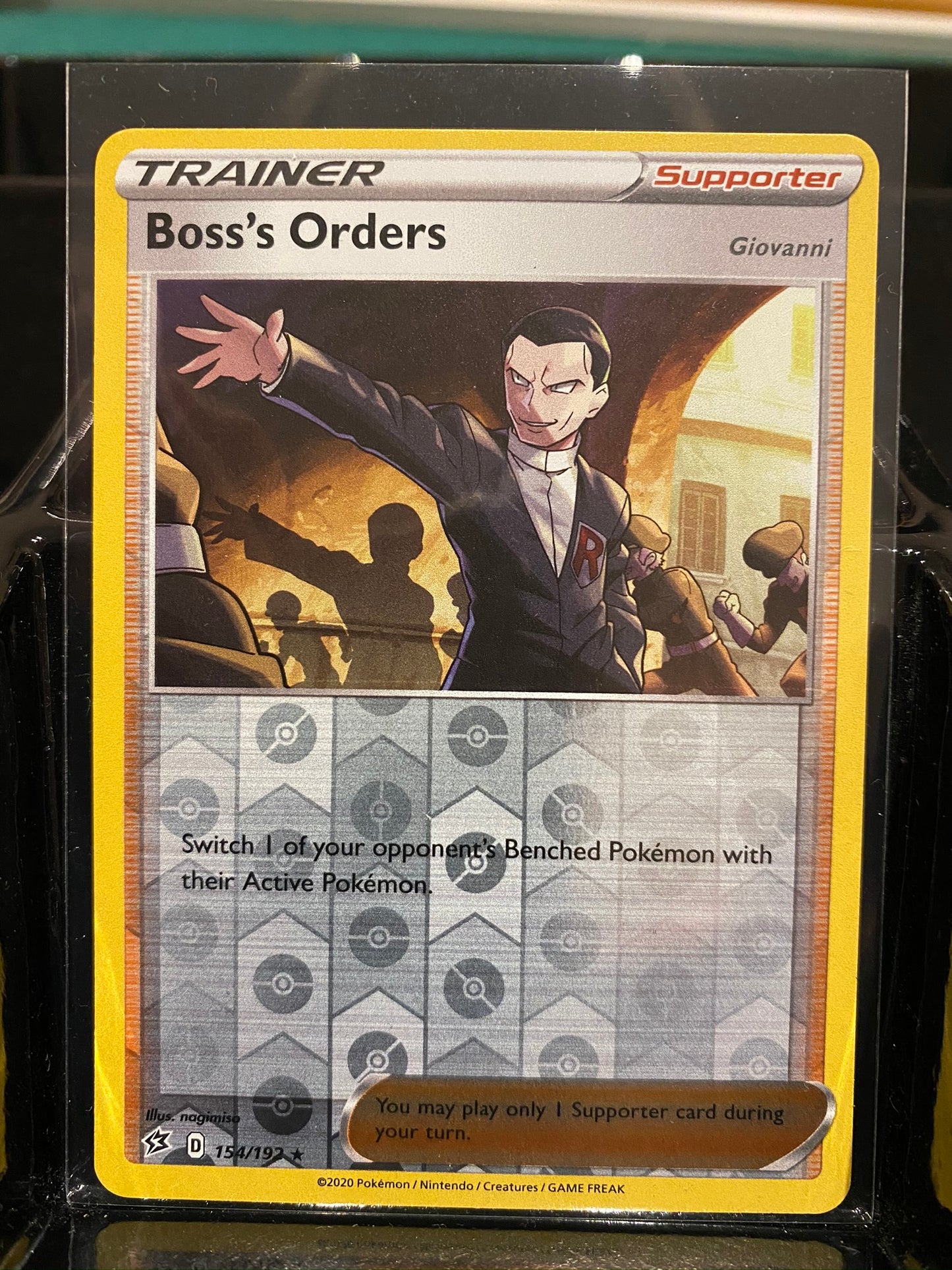 (S) 154/192 Boss's Orders Rebel Clash (RCL) Rare Reverse Holo