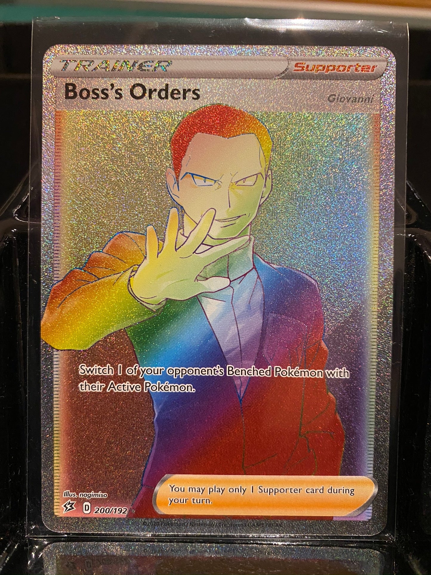 (S) 200/192 Boss's Orders Rebel Clash (RCL) Hyper Rainbow Rare