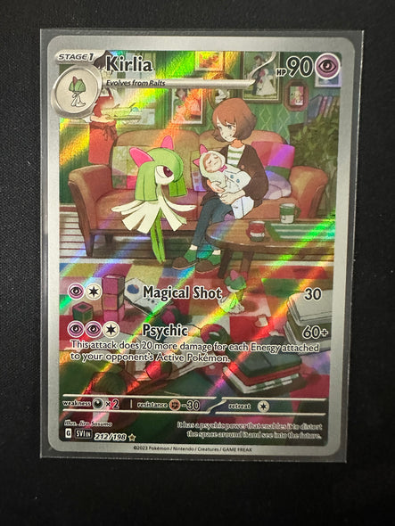 Pokemon Card Scarlet & Violet 212/198 Kirlia Illustration Rare *MINT*