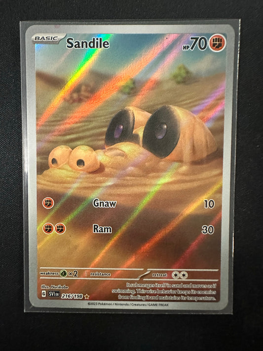 (S) Pokemon Card Scarlet & Violet 216/198 Sandile Illustration Rare *MINT*