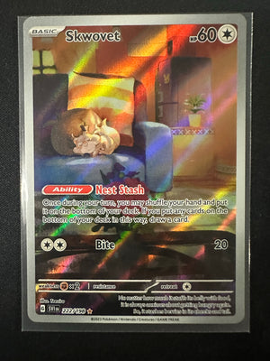 Pokemon Card Scarlet & Violet 222/198 Skwovet Illustration Rare *MINT*