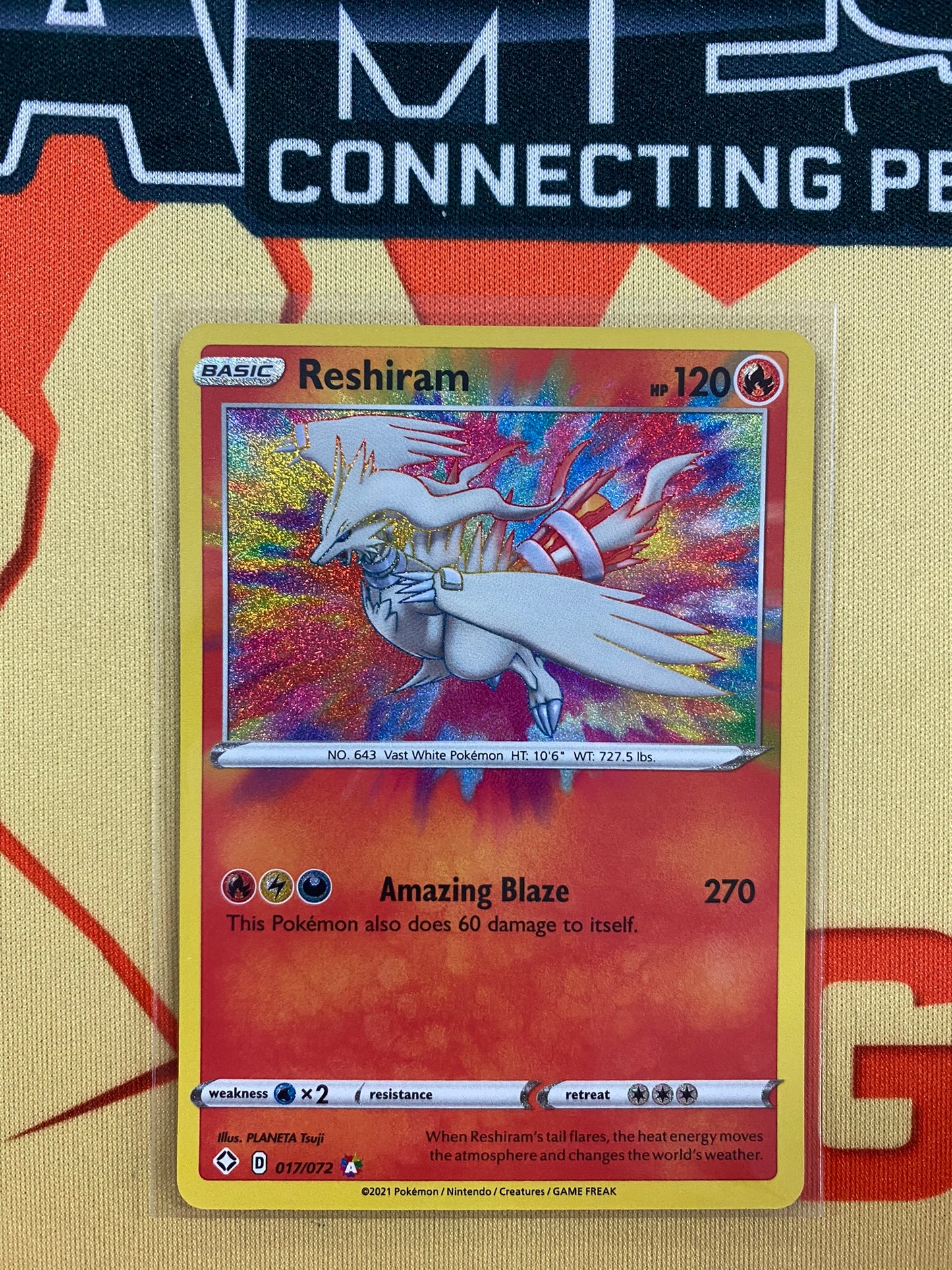 Pokemon Card Shining Fates 017/072 17/72 Reshiram Amazing Rare