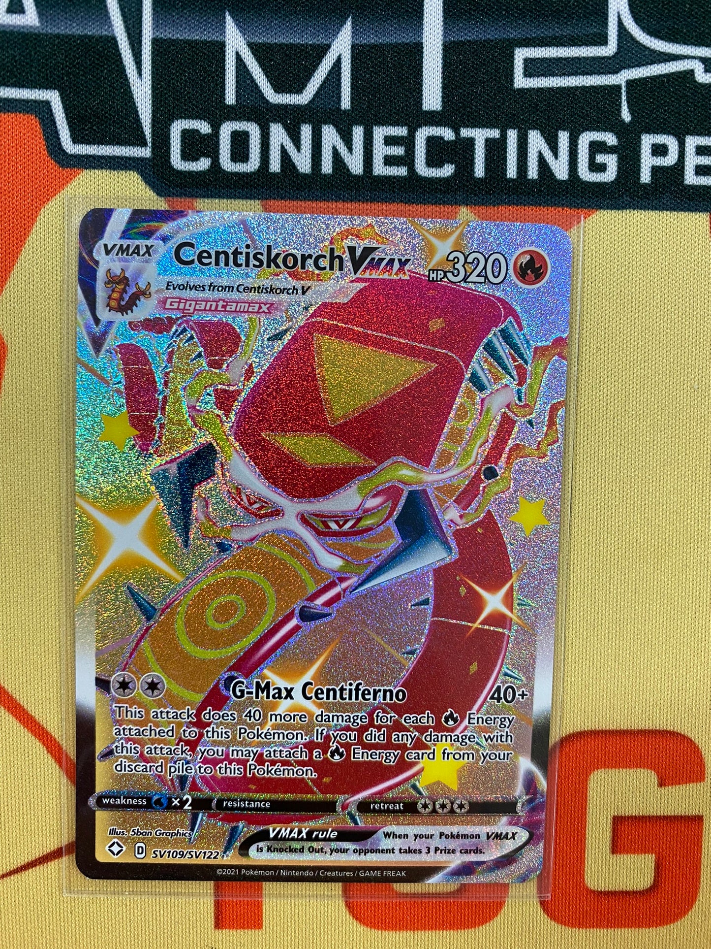 Pokemon Card Shining Fates SV109/SV122 SV109/SV122 Centiskorch VMAX Shiny Rare