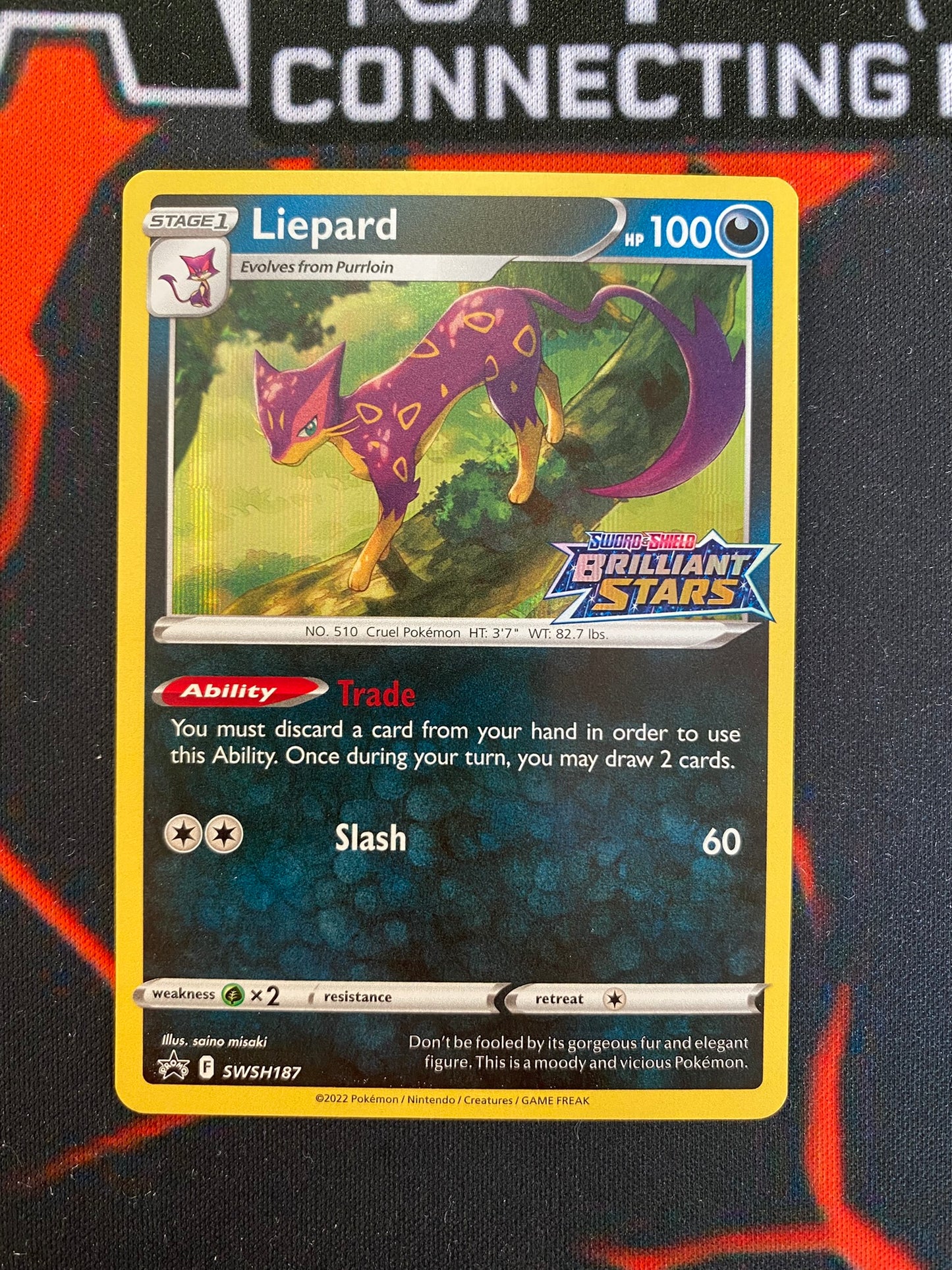 Pokemon Card SWSH Black Star Promos SWSH187 Liepard Prerelease promo