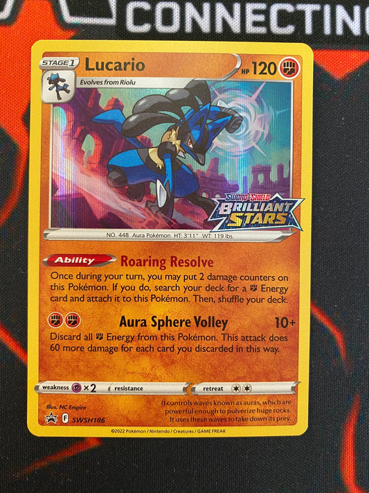 Pokemon Card SWSH Black Star Promos SWSH186 Lucario Prerelease promo