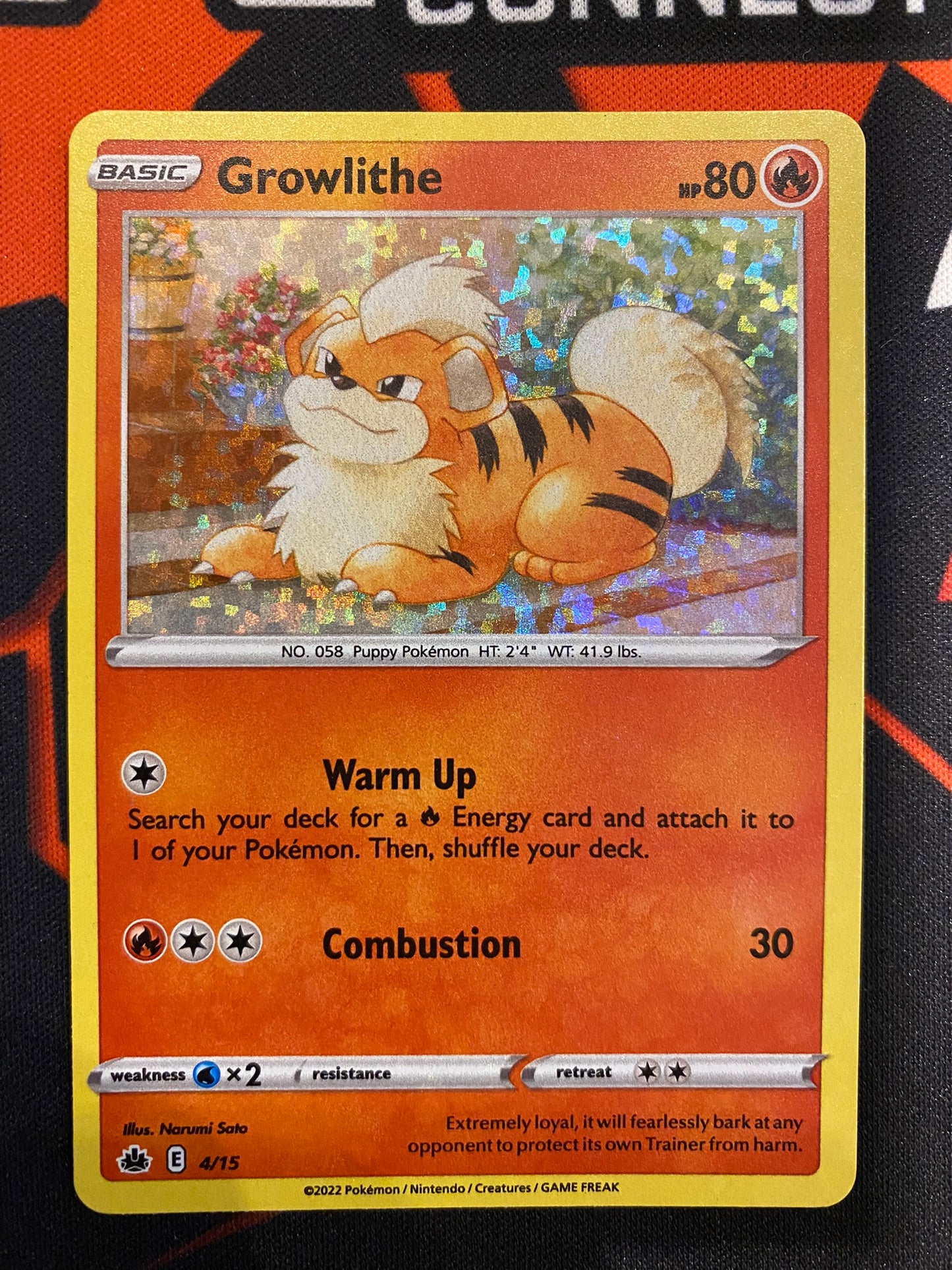 Pokemon Card McDonald 2022 4/15 Growlithe Holo