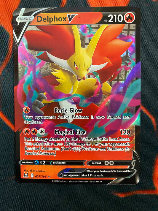 Pokemon Card Lost Origin 027/196 27/196 Delphox V Ultra Rare *MINT*