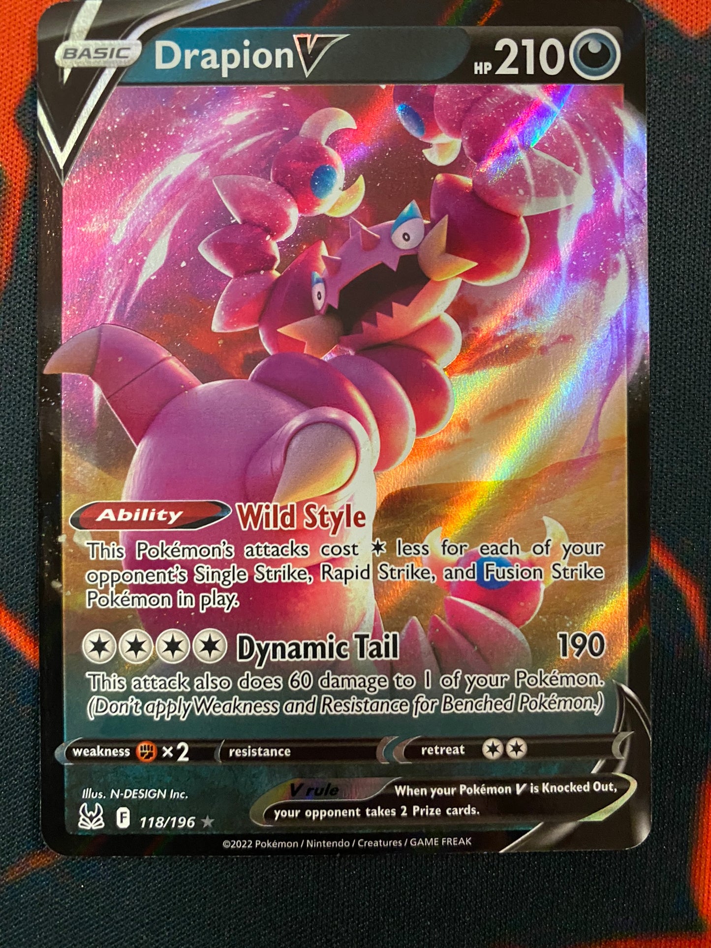 Pokemon Card Lost Origin 118/196 Drapion V Ultra Rare *MINT*