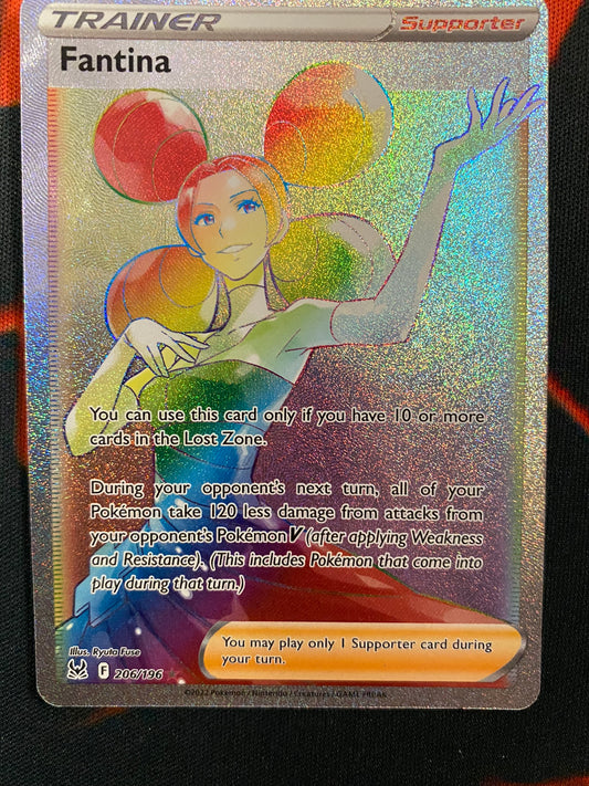 (S) Pokemon Card Lost Origin 206/196 Fantina Supporter Hyper Rare *MINT*