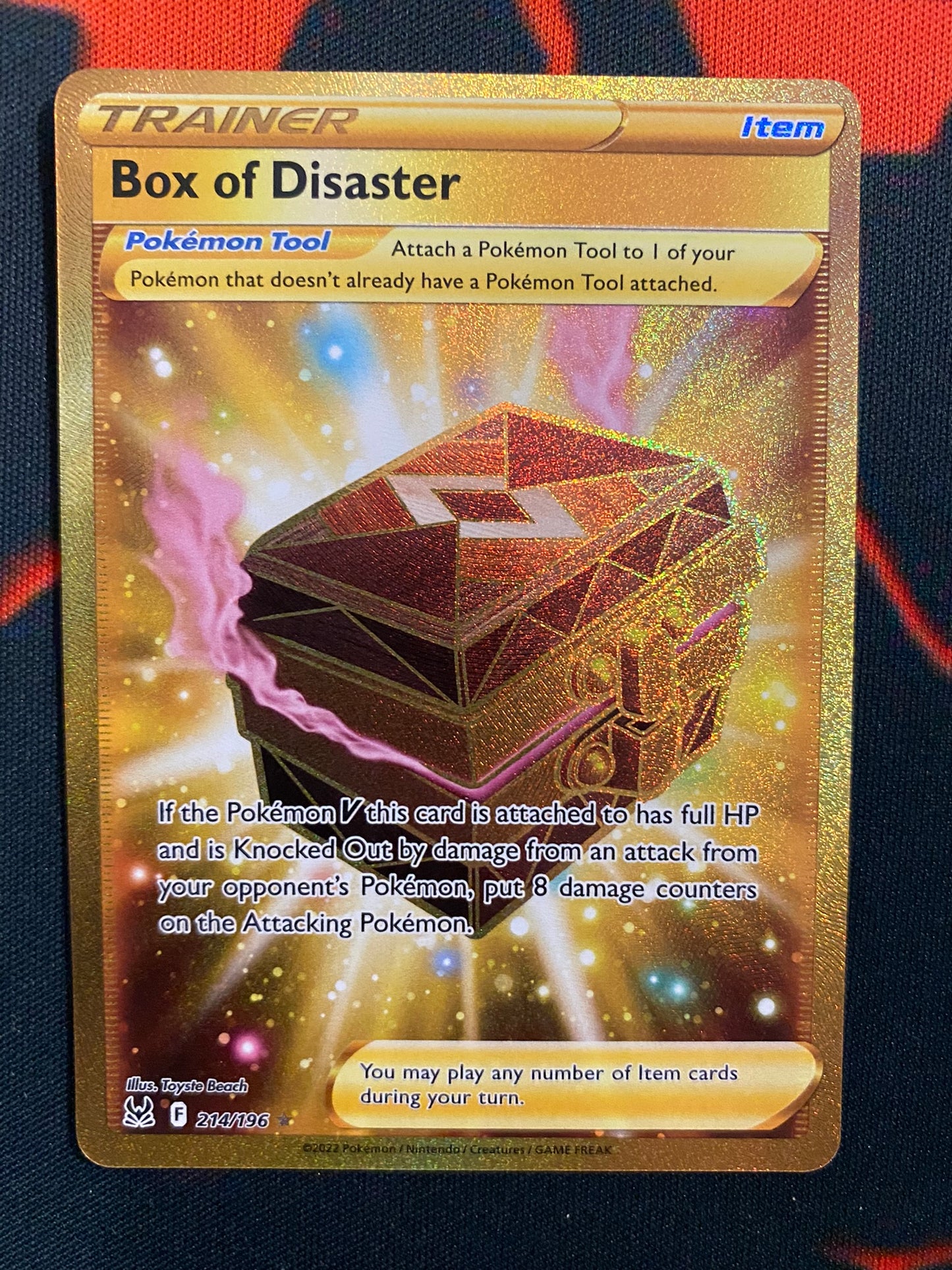 (S) Pokemon Card Lost Origin 214/196 Box of Disaster Secret Rare *MINT*