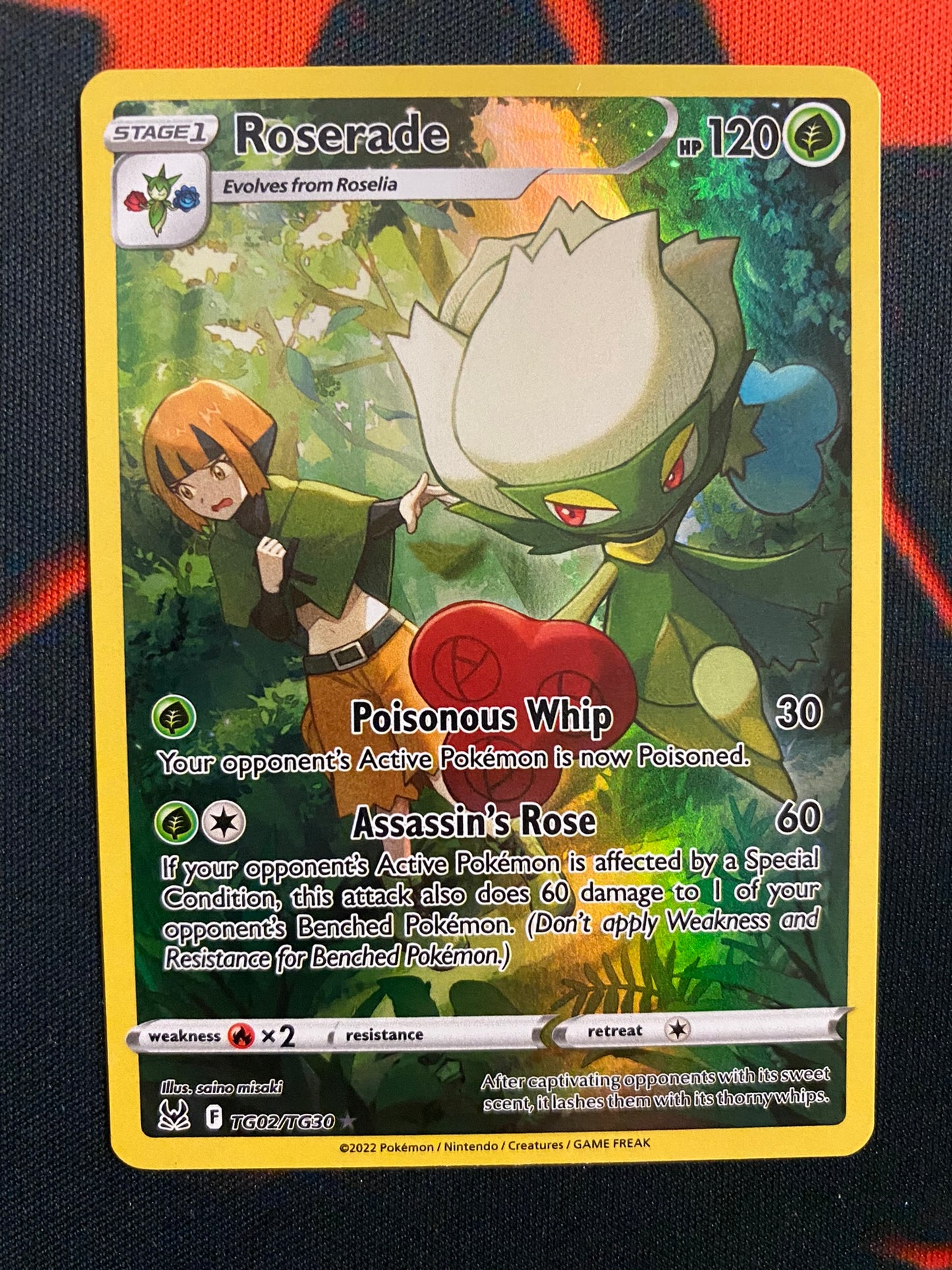 Pokemon Card Lost Origin Trainer Gallery TG02/TG30 TG2/TG30 Roserade Holo Rare *MINT*