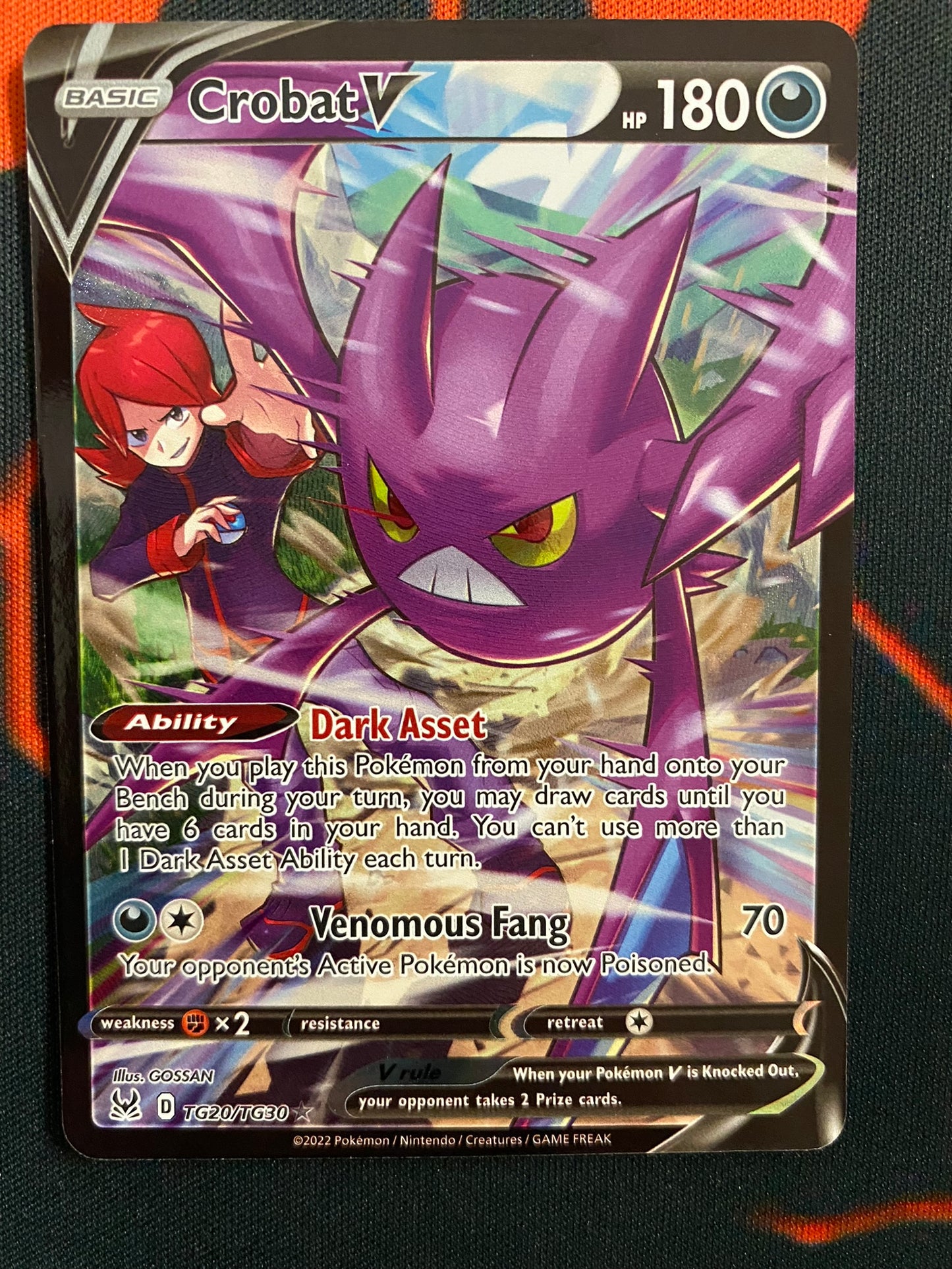 Pokemon Card Lost Origin Trainer Gallery TG20/TG30 Crobat V Ultra Rare *MINT*