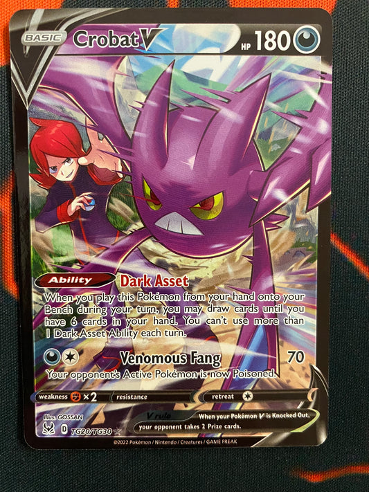 Pokemon Card Lost Origin Trainer Gallery TG20/TG30 Crobat V Ultra Rare *MINT*