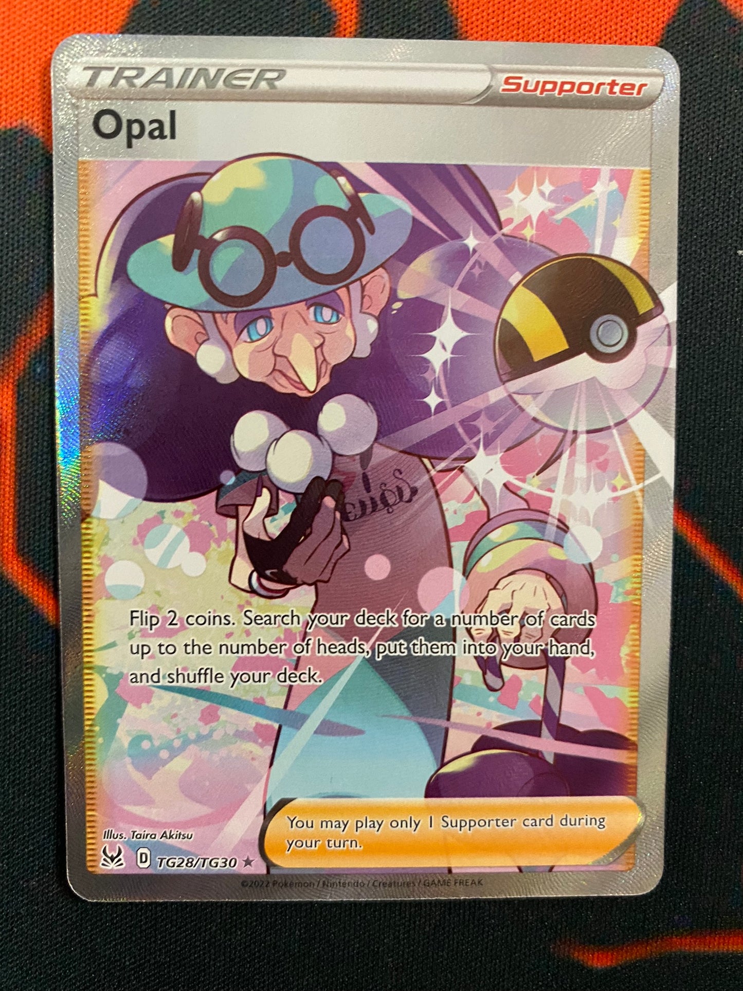 Pokemon Card Lost Origin Trainer Gallery TG28/TG30 Opal Supporter Full Art *MINT*