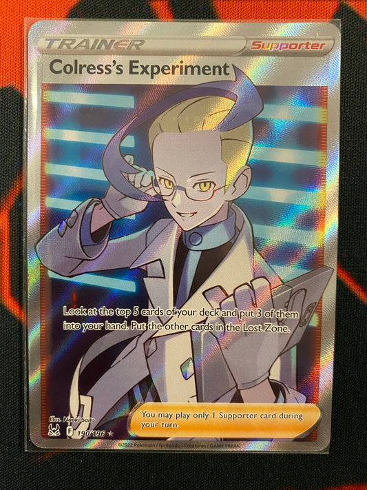 (S) Pokemon Card Lost Origin 190/196 Colress's Experiment Supporter Full Art *MINT*