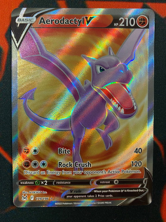 (S) Pokemon Card Lost Origin 179/196 Aerodactyl V Full Art *MINT*