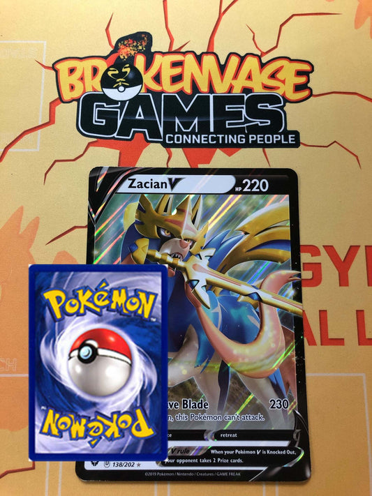 <transcy>Pokemon Karte SCHWERT &amp; SCHILD 138/202 Zacian V JUMBO OVERSIZED PROMO</transcy>