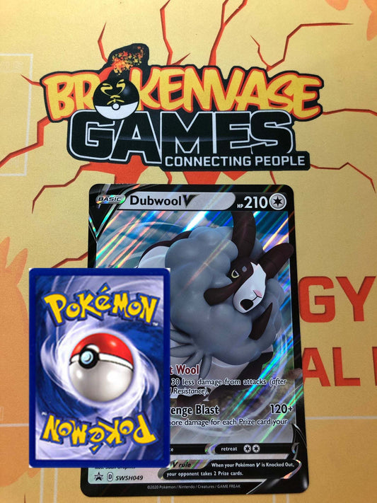 <transcy>Pokemon Card SWSH049 Dubwool V JUMBO OVERSIZED BLACK STAR PROMO</transcy>