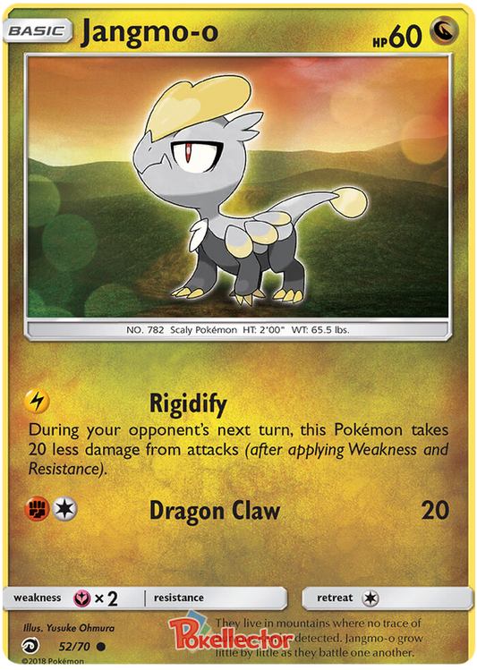 <transcy>Pokemon Card Dragon Majesty 52/070 052/070 Jangmo-o Common</transcy>