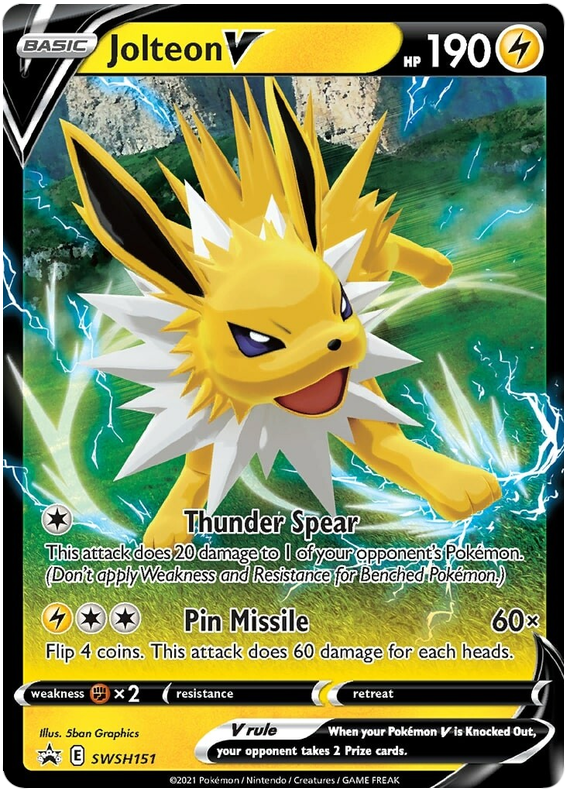 Pokemon Card SWSH Black Star Promos SWSH151 Jolteon V