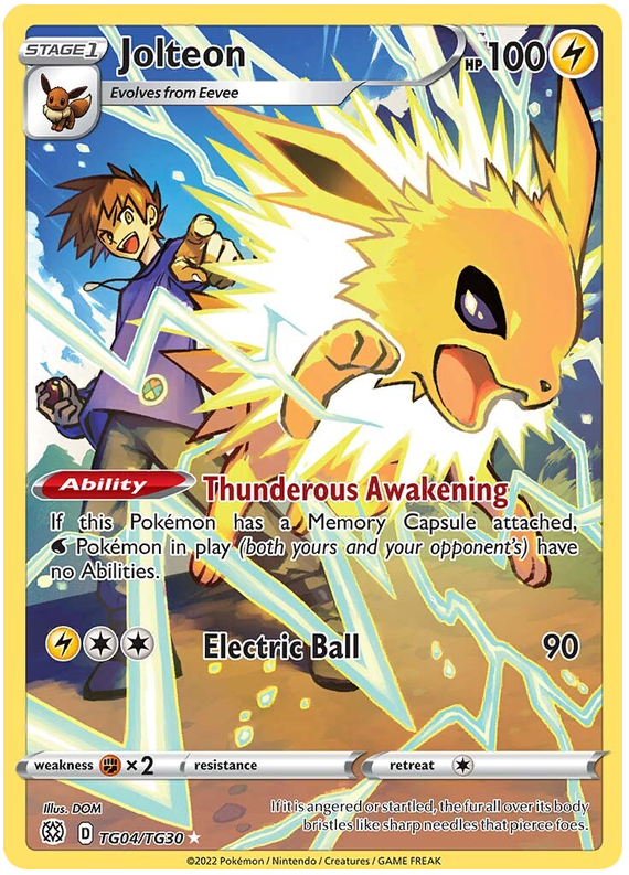 Pokemon Card Brilliant Stars TG04/TG30 TG4/TG30 Jolteon Holo Rare