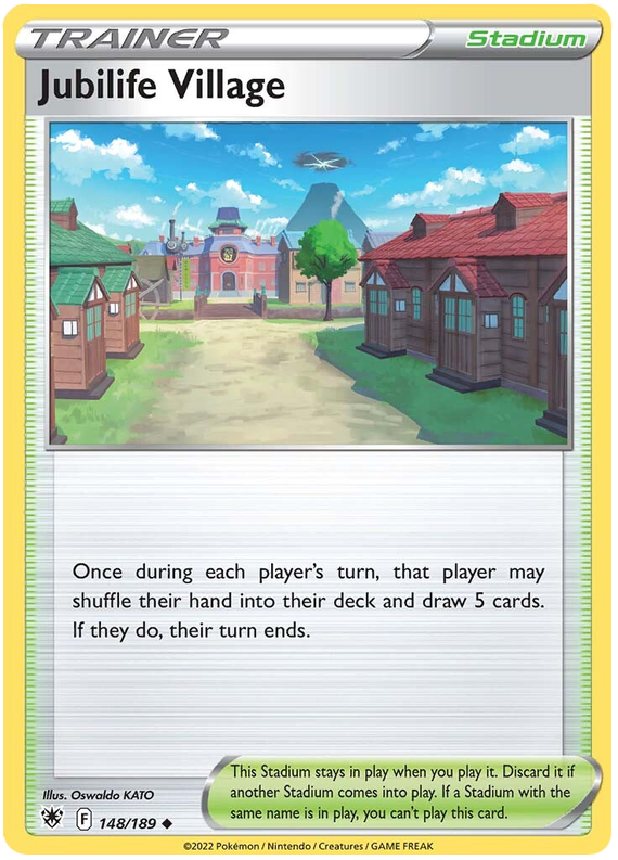 Pokemon Card Astral Radiance 148/189 Jubilife Village Stadium Uncommon