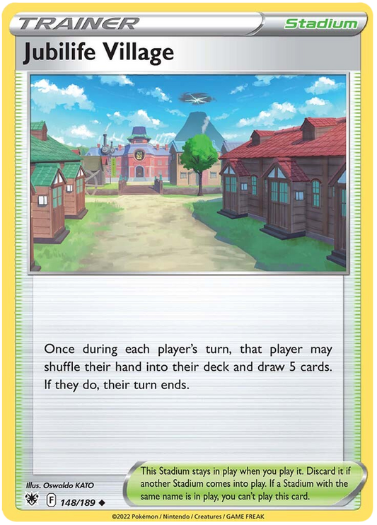 Pokemon Card Astral Radiance 148/189 Jubilife Village Stadium Uncommon