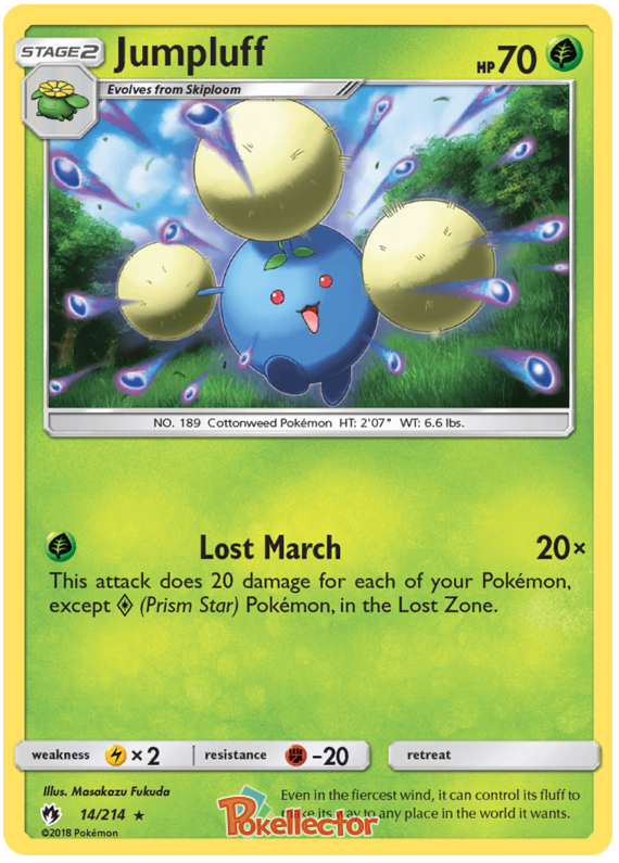 Pokemon Card Lost Thunder 14/214 014/214 Jumpluff Holo Rare *MINT*