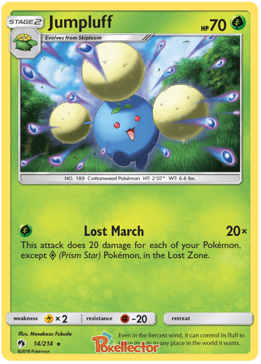 Pokemon Card Lost Thunder 14/214 014/214 Jumpluff Holo Rare *MINT*