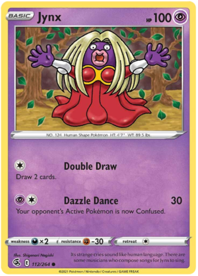 Pokemon Card Fusion Strike 112/264 Jynx Common