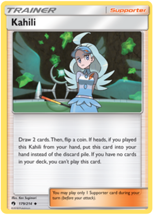 Pokemon Card Lost Thunder 179/214 Kahili Supporter Uncommon *MINT*