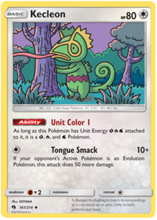 Pokemon Card Lost Thunder 161/214 Kecleon Uncommon *MINT*
