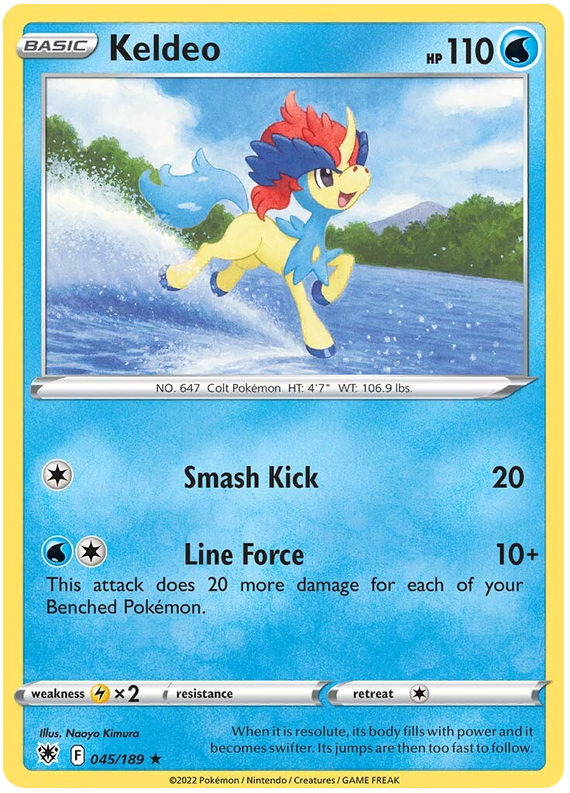 Pokemon Card Astral Radiance 45/189 045/189 Keldeo Holo Rare