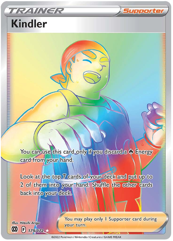 Pokemon Card Brilliant Stars 179/172 Kindler Rainbow Rare