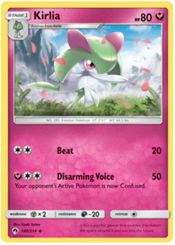 Pokemon Card Lost Thunder 140/214 Kirlia Uncommon *MINT*
