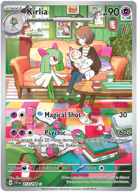 (S) Pokemon Card Scarlet & Violet 212/198 Kirlia Illustration Rare *MINT*