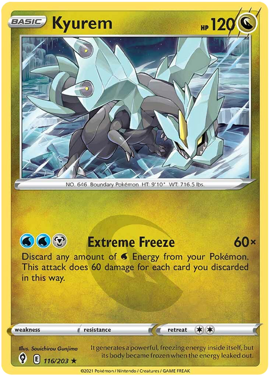 Pokemon Card Evolving Skies 116/203 116/203 Kyurem Holo Rare