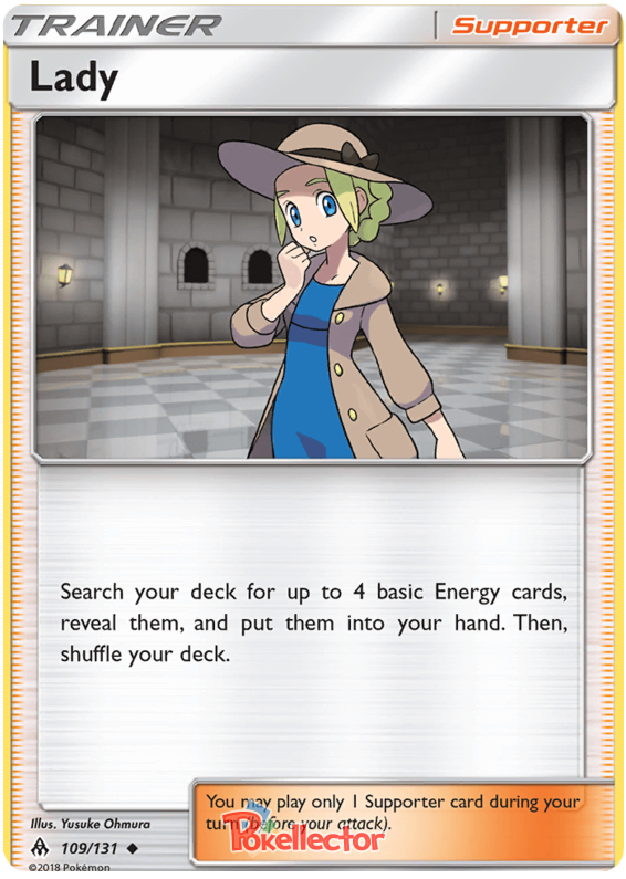 Pokemon Card Forbidden Light 109/131 Lady Supporter Uncommon *MINT*