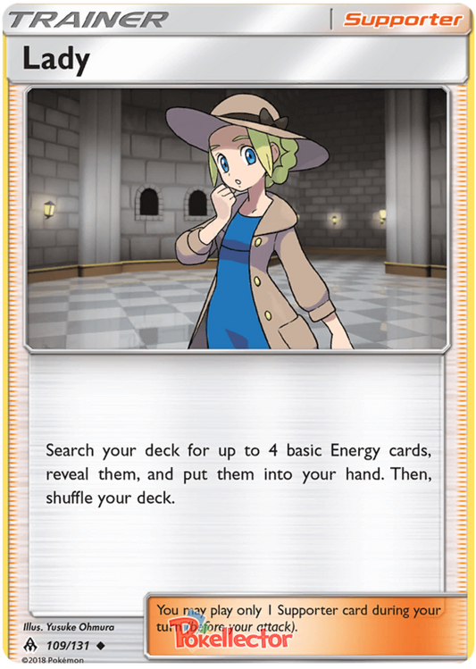 Pokemon Card Forbidden Light 109/131 Lady Supporter Uncommon *MINT*