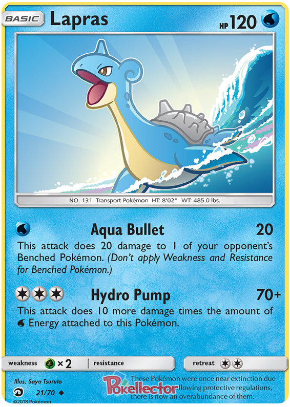 <transcy>Pokemon Card Dragon Majesty 21/070 021/070 Lapras Gelegentlich</transcy>