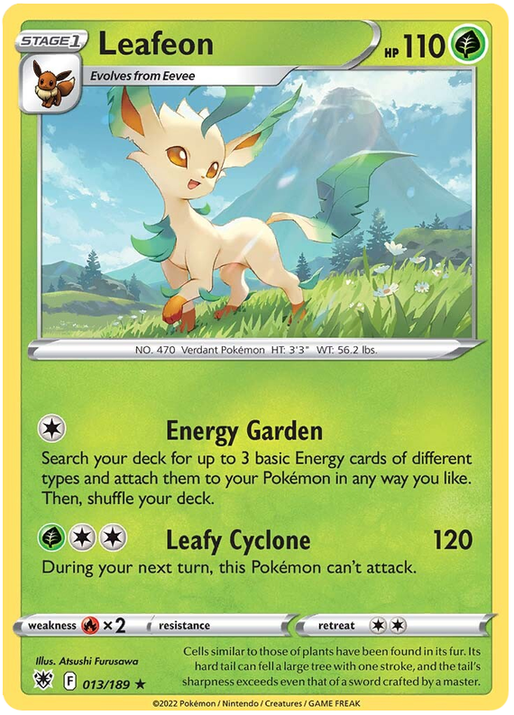 Pokemon Card Astral Radiance 13/189 013/189 Leafeon Rare