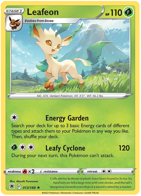 Pokemon Card Astral Radiance 13/189 013/189 Leafeon Rare