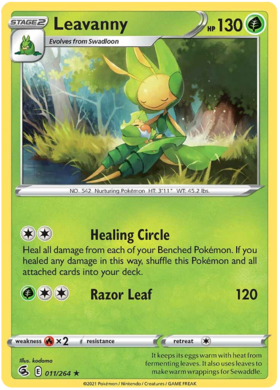 Pokemon Card Fusion Strike 011/264 11/264 Leavanny Rare