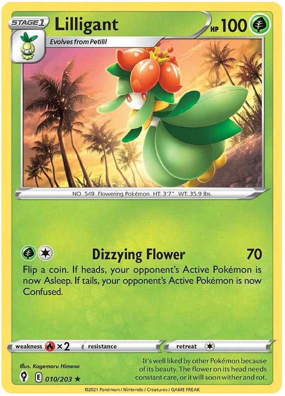 Pokemon Card Evolving Skies 10/203 010/203 Lilligant Rare