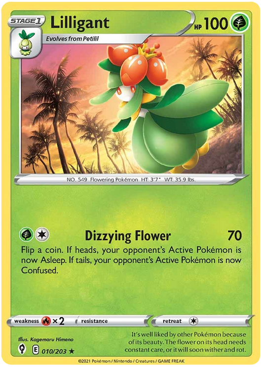 Pokemon Card Evolving Skies 10/203 010/203 Lilligant Rare