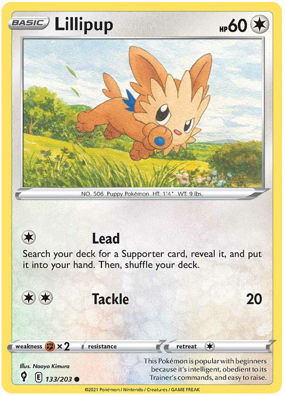 Pokemon Card Evolving Skies 133/203 133/203 Lillipup Common