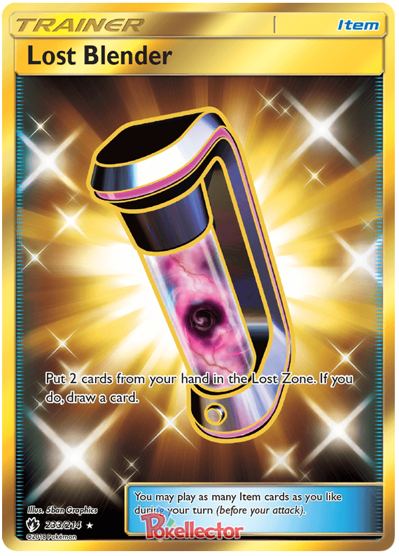 Pokemon Card Lost Thunder 233/214 Lost Blender Item Secret Rare *MINT*